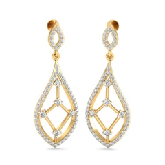 18KT Gold and 1.19 Carat Diamond Earrings