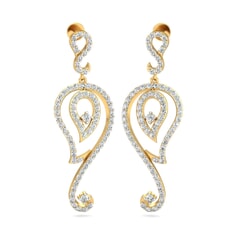 18KT Gold and 1.34 Carat Diamond Earrings