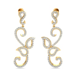18KT Gold and 1.33 Carat Diamond Earrings