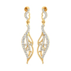 18KT Gold and 0.75 Carat Diamond Earrings