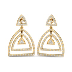 18KT Gold and 1.40 Carat Diamond Earrings
