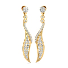 18KT Gold and 0.99 Carat Diamond Earrings