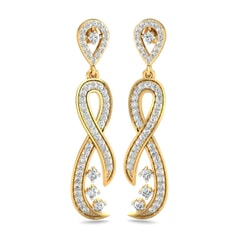 18KT Gold and 1.06 Carat Diamond Earrings