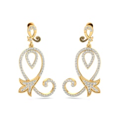 18KT Gold and 1.50 Carat Diamond Earrings