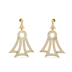 18KT Gold and 1.51 Carat Diamond Earrings