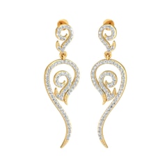 18KT Gold and 1.14 Carat Diamond Earrings