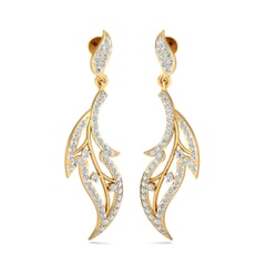 18KT Gold and 0.98 Carat Diamond Earrings
