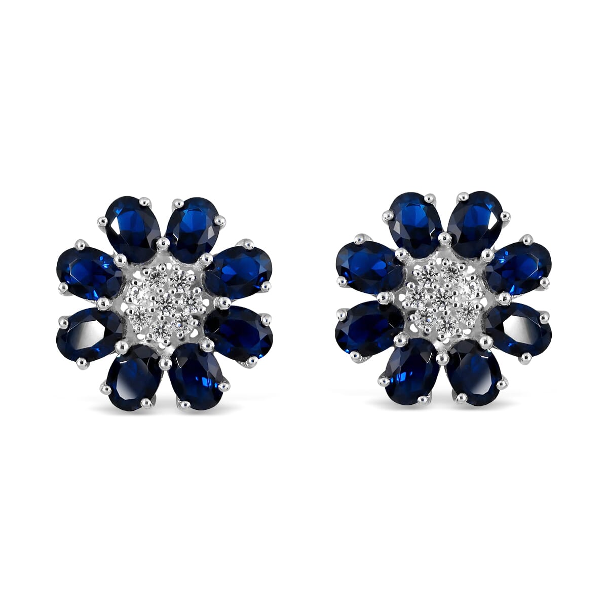 Sapphire Sterling Silver Earrings