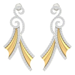 18KT Gold and 0.99 Carat Diamond Earrings