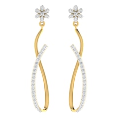 18KT Gold and 0.63 Carat Diamond Earrings