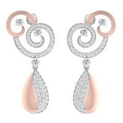 18KT Gold and 1.26 Carat Diamond Earrings