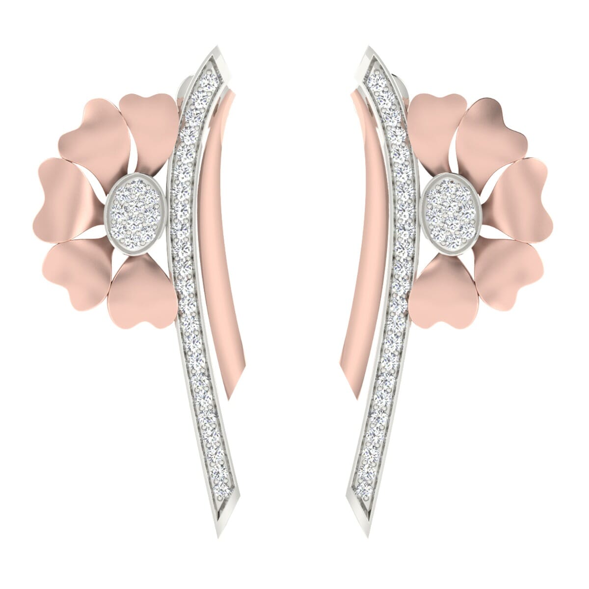 18KT Gold and 0.50 Carat Diamond Earrings