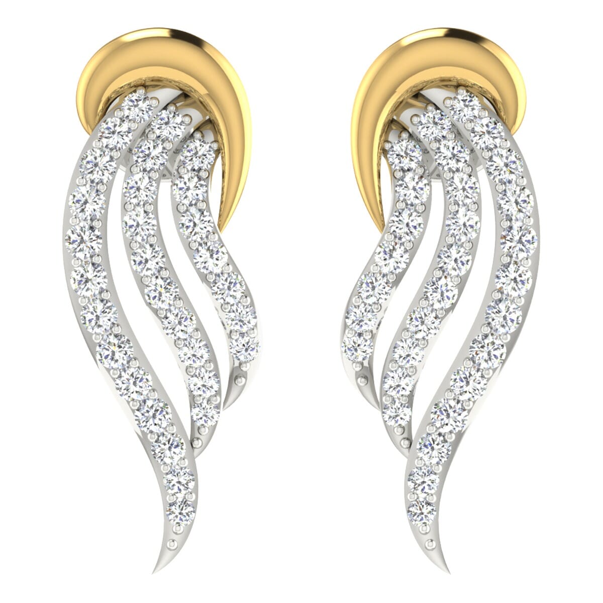 18KT Gold and 0.47 Carat Diamond Earrings