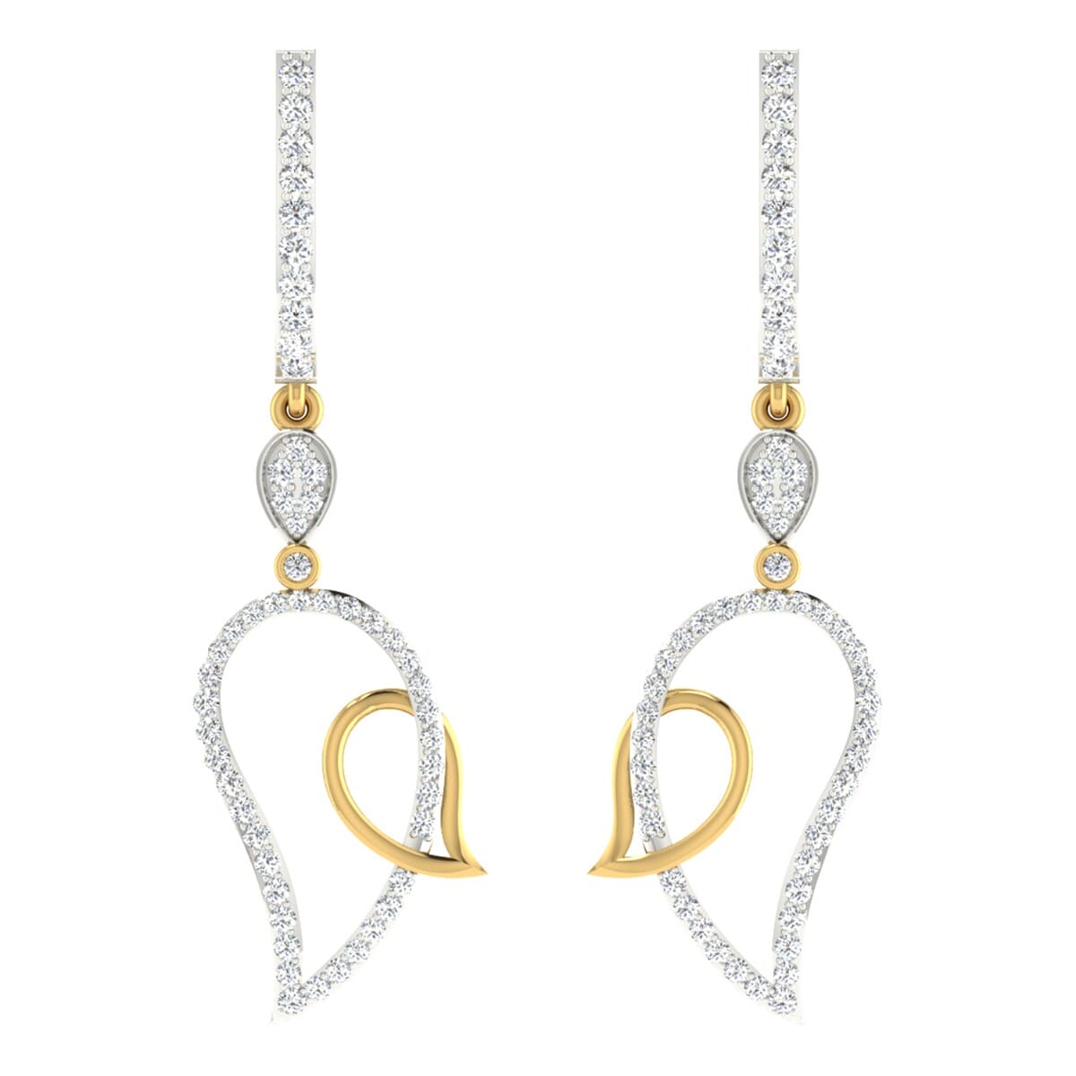 18KT Gold and 0.85 Carat Diamond Earrings