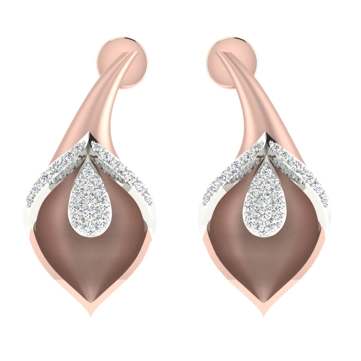 18KT Gold and 0.54 Carat Diamond Earrings