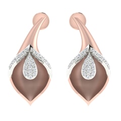 18KT Gold and 0.54 Carat Diamond Earrings