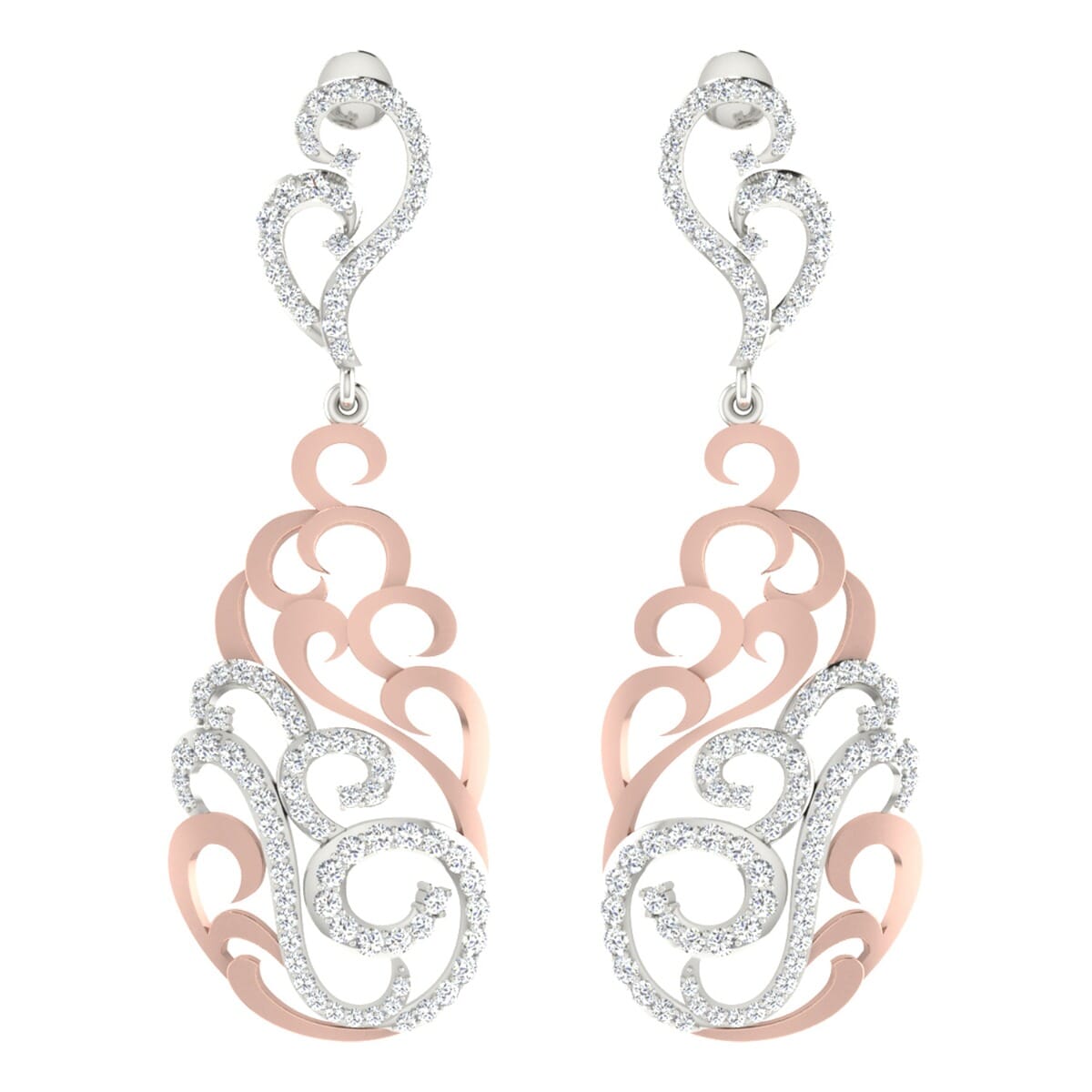18KT Gold and 1.25 Carat Diamond Earrings