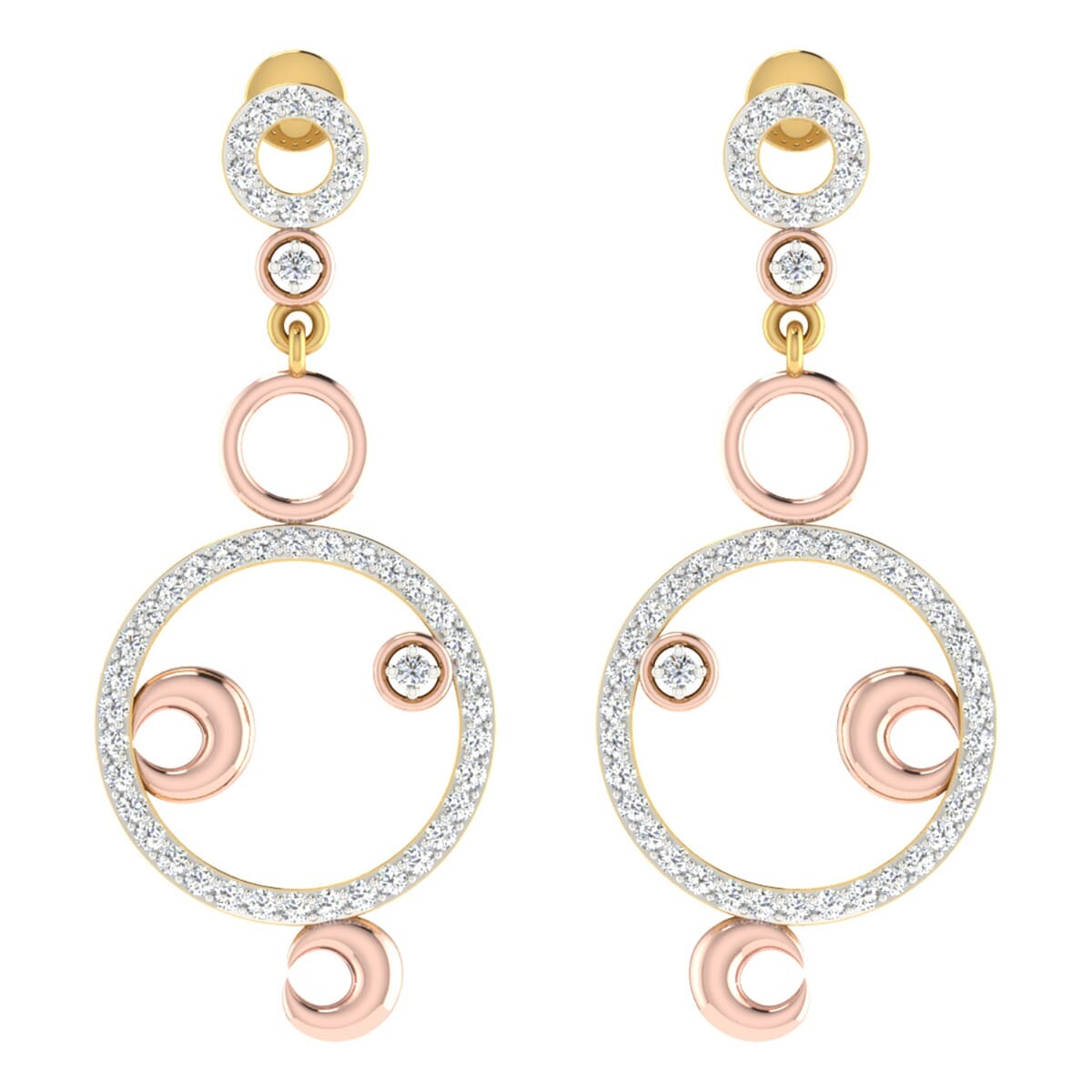 18KT Gold and 0.75 Carat Diamond Earrings