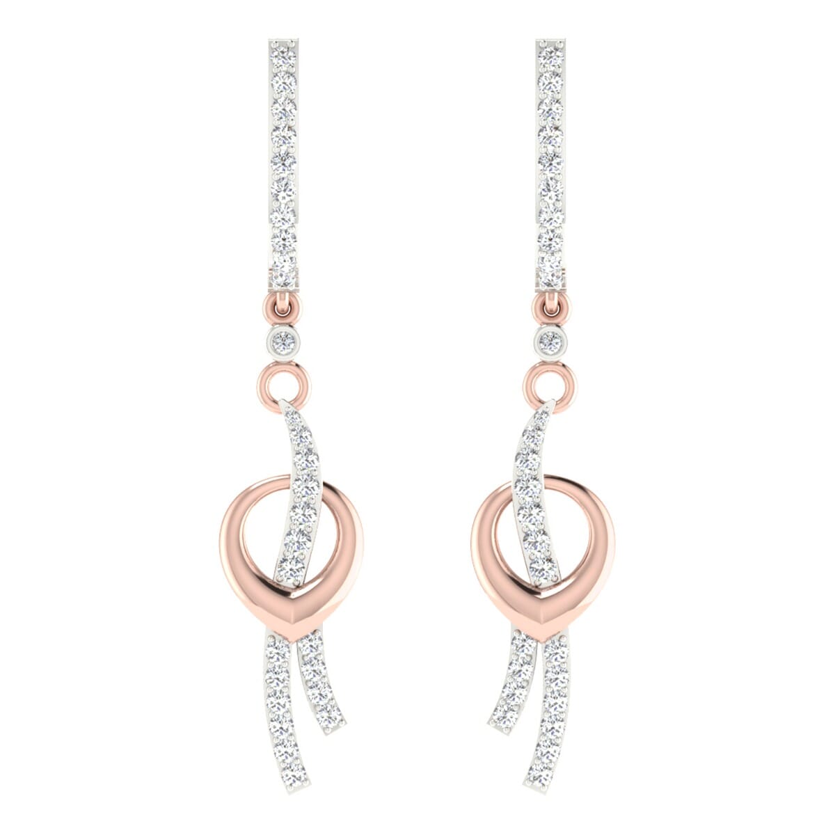 18KT Gold and 0.61 Carat Diamond Earrings