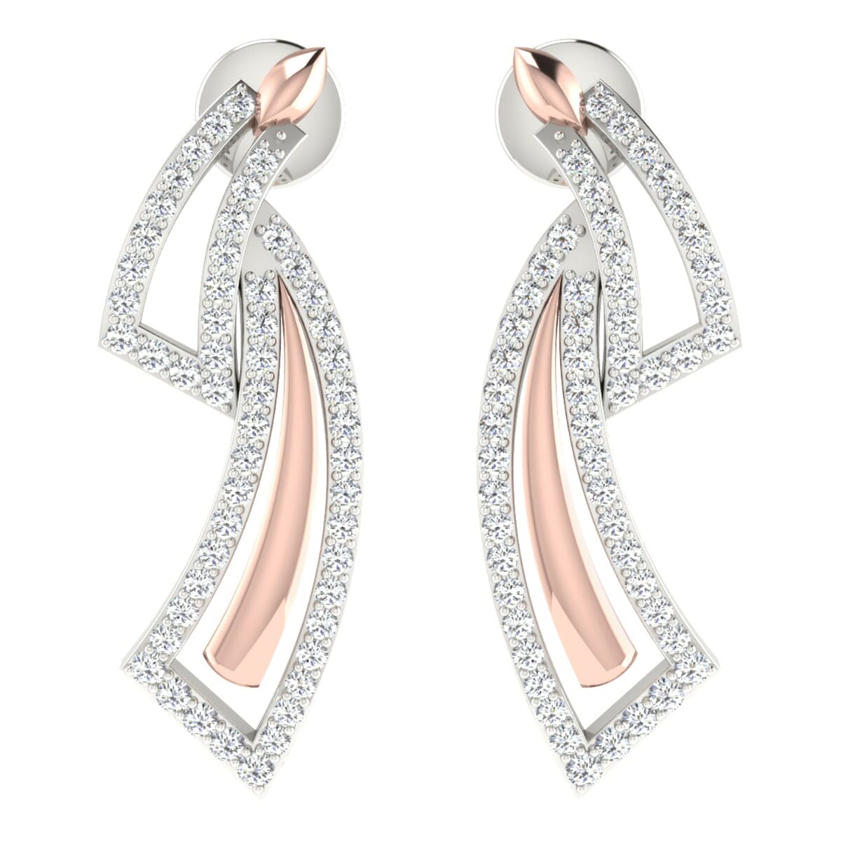 18KT Gold and 0.66 Carat Diamond Earrings