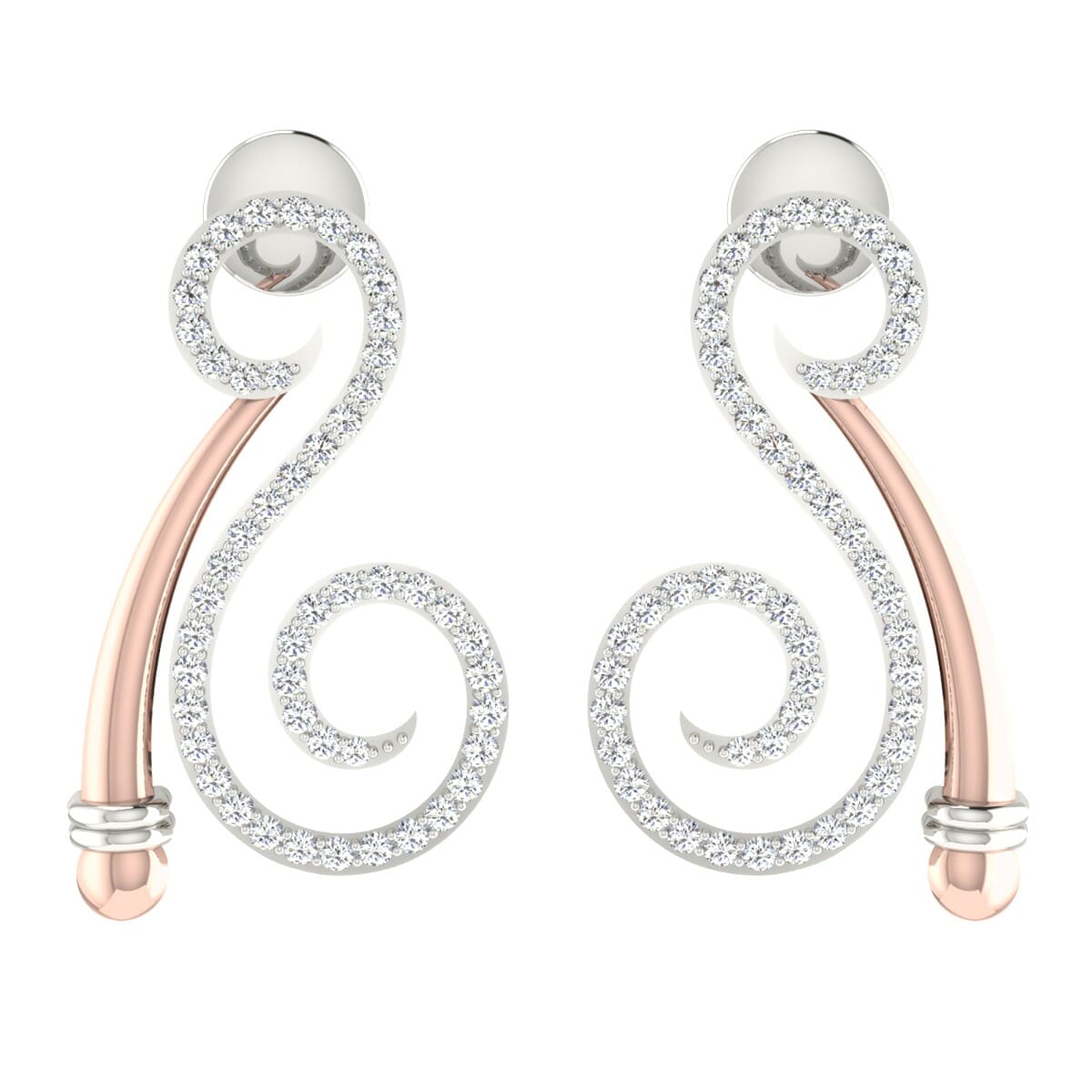 18KT Gold and 0.57 Carat Diamond Earrings