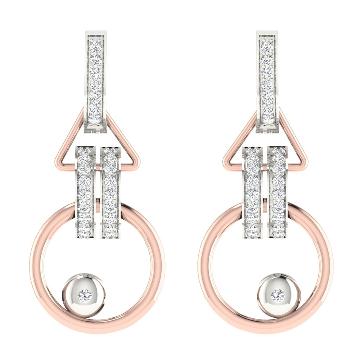 18KT Gold and 0.42 Carat Diamond Earrings