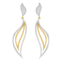 18KT Gold and 1.47 Carat Diamond Earrings