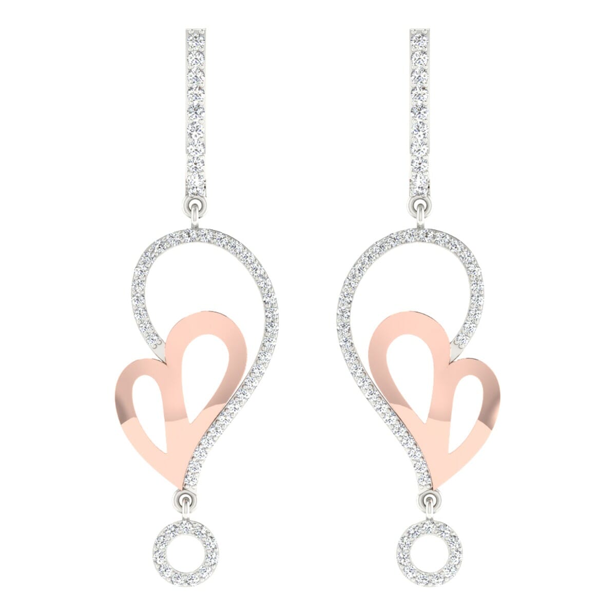 18KT Gold and 0.82 Carat Diamond Earrings