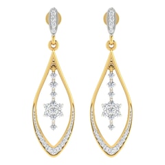 18KT Gold and 0.51 Carat Diamond Earrings