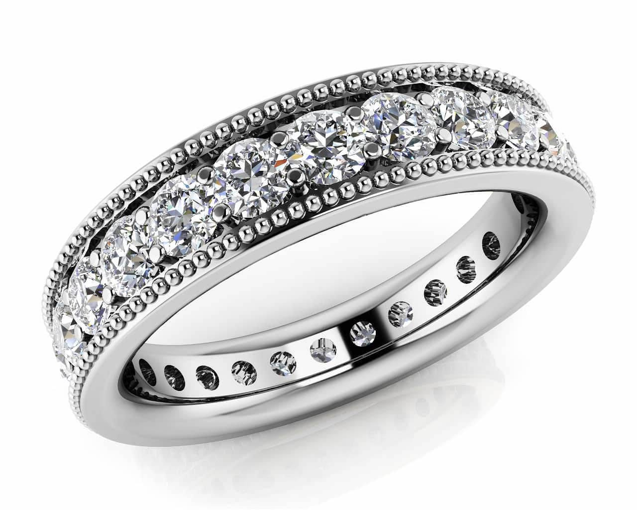 18KT Gold Thirty Nine Stone Diamond Eternity Ring