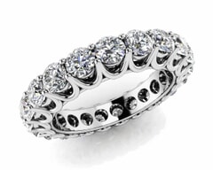 18KT Gold Twenty Seven Stone Diamond Eternity Ring