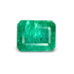 4.15-Carat Transparent-Clarity Intense Green Columbia Natural Emerald