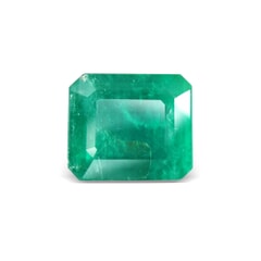 12.86-Carat SI-Clarity Deep Green Zambia Natural Emerald