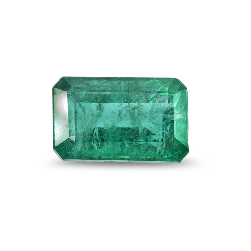 11.75-Carat SI-Clarity Deep Green Zambia Natural Emerald