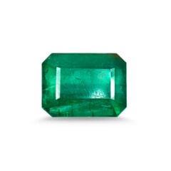13.10-Carat SI-Clarity Deep Green Zambia Natural Emerald