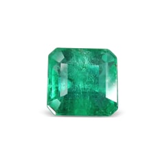 1.25-Carat Transparent-Clarity Dark Green Zambia Natural Emerald