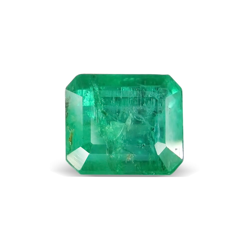 1.30-Carat Transparent-Clarity Dark Green Zambia Natural Emerald