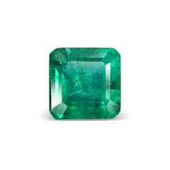 1.35-Carat Transparent-Clarity Dark Green Zambia Natural Emerald