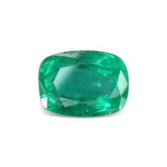 2.50-Carat Transparent-Clarity Dark Green Zambia Natural Emerald