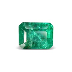 1.00-Carat Transparent-Clarity Dark Green Zambia Natural Emerald