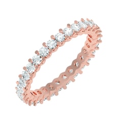 18KT Gold and 1.20 Carat F Color VS Clarity Round Diamond Eternity Ring