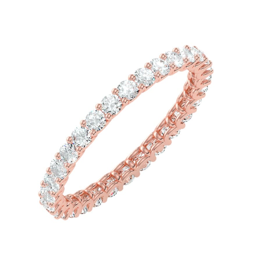 18KT Gold and 1.04 Carat F Color VS Clarity Round Diamond Eternity Ring