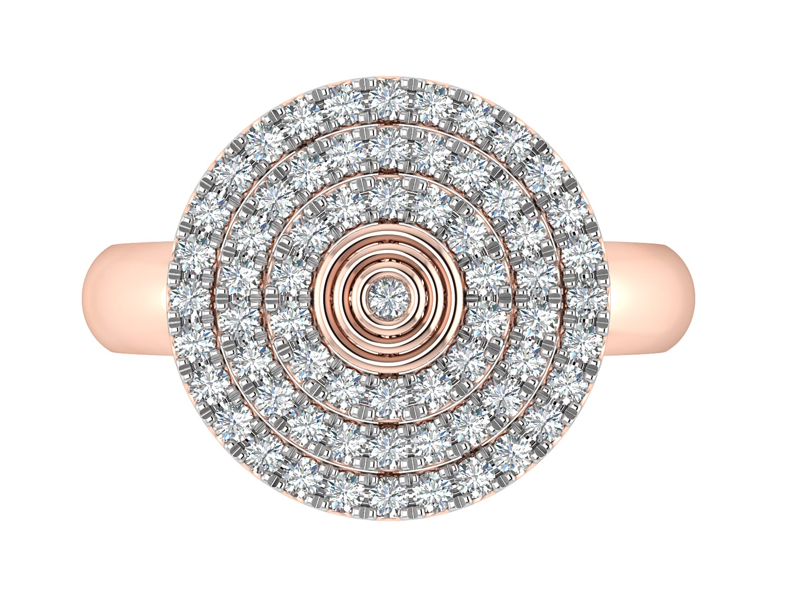 18KT Gold and 0.54 Carat F Color VS Clarity Diamond Ring