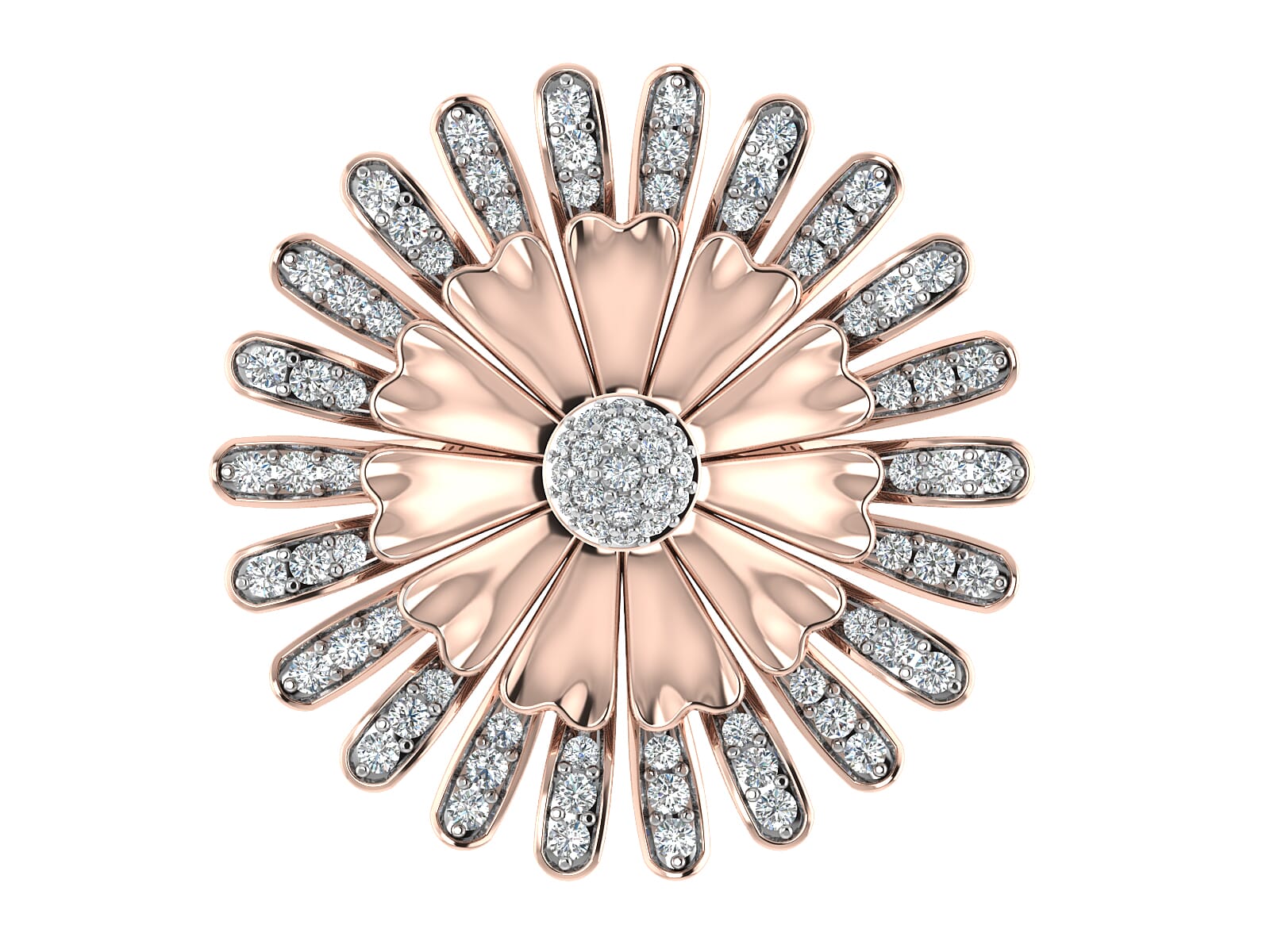 18KT Gold and 0.69 Carat F Color VS Clarity Diamond Ring