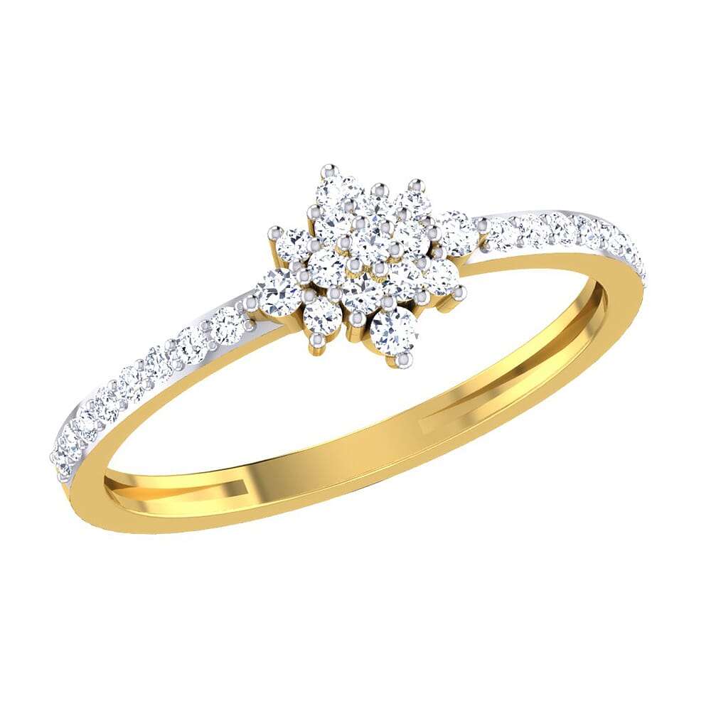 14KT Gold and 0.21 Carat F Color VS Clarity Diamond Ring