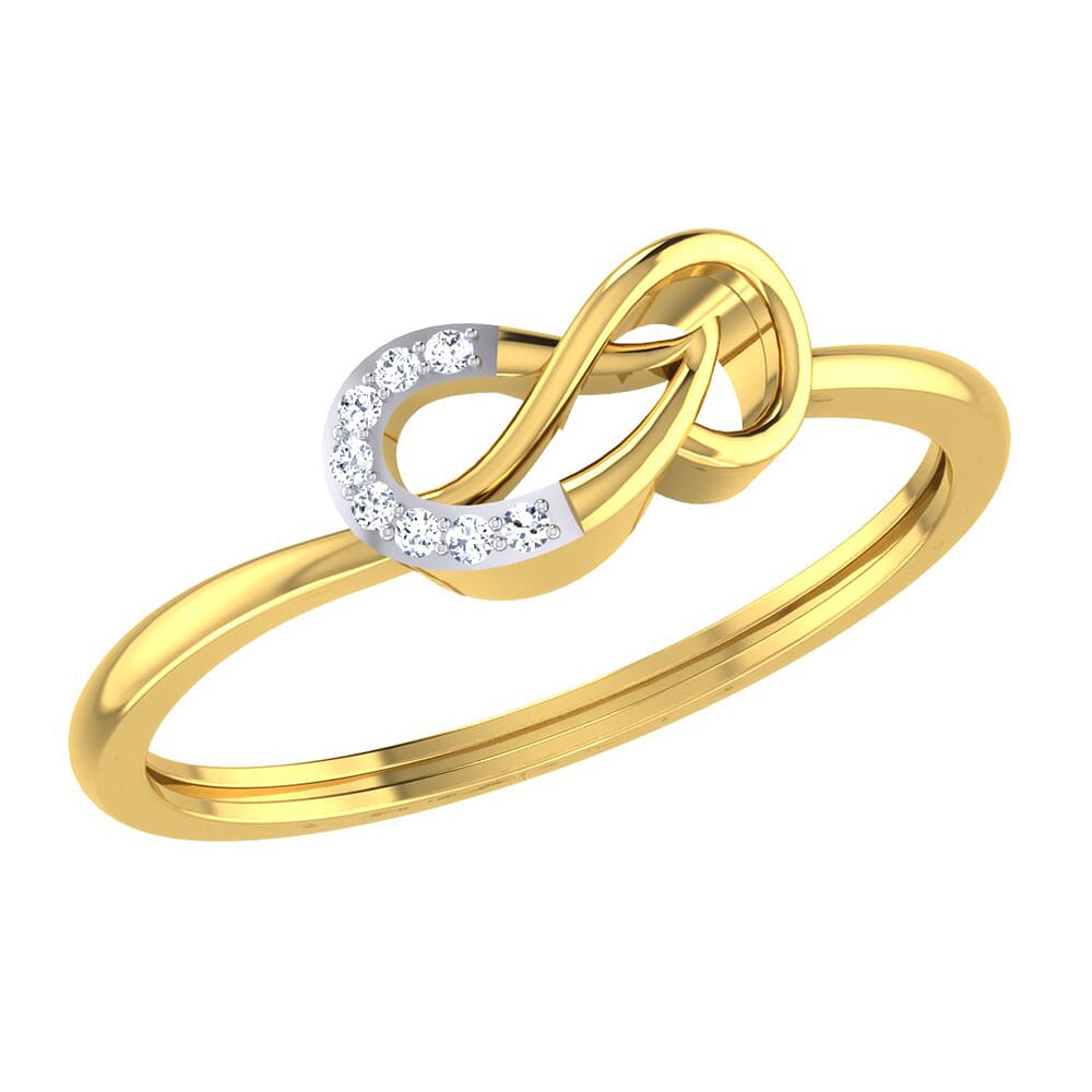 14KT Gold and 0.03 Carat F Color VS Clarity Diamond Ring