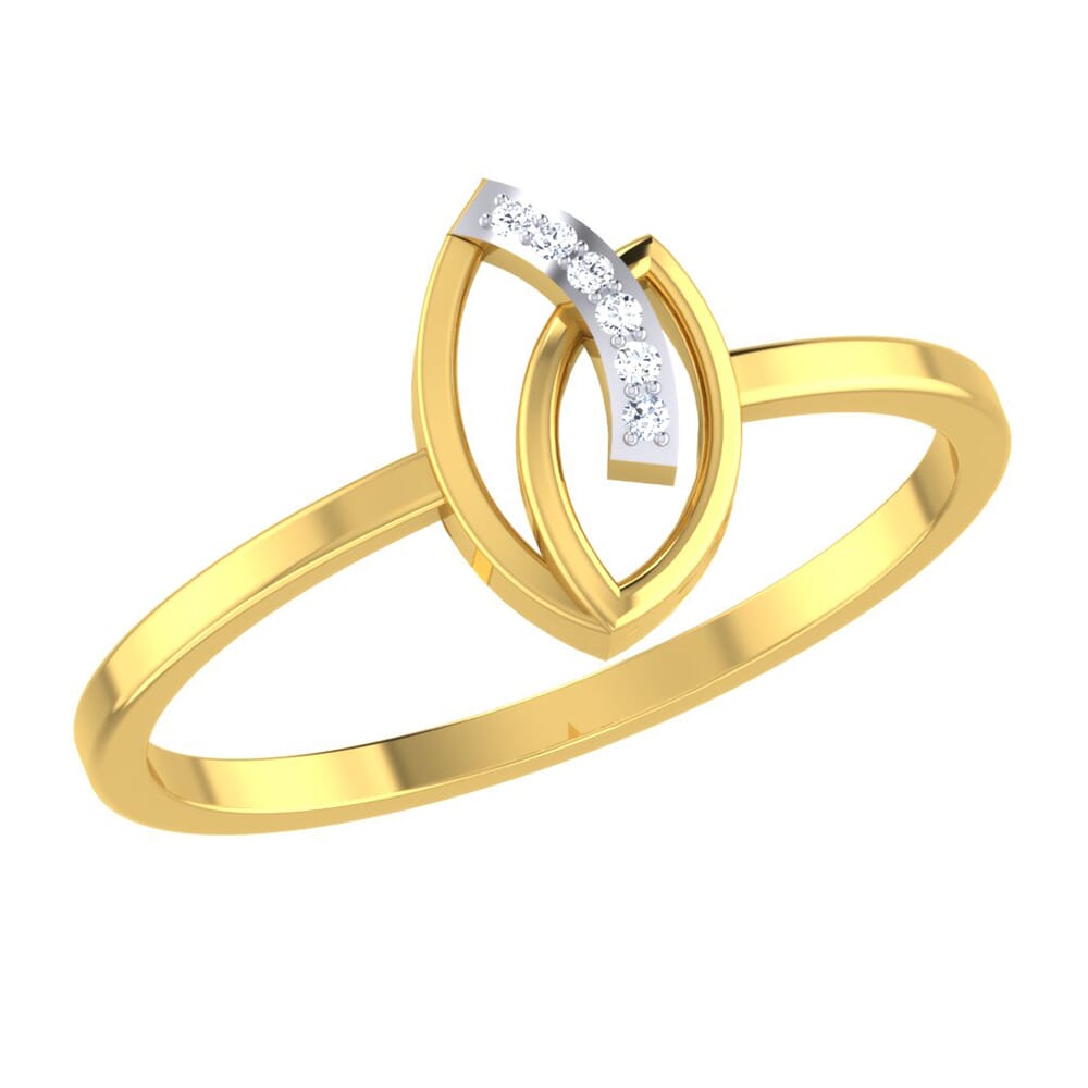14KT Gold and 0.02 Carat F Color VS Clarity Diamond Ring
