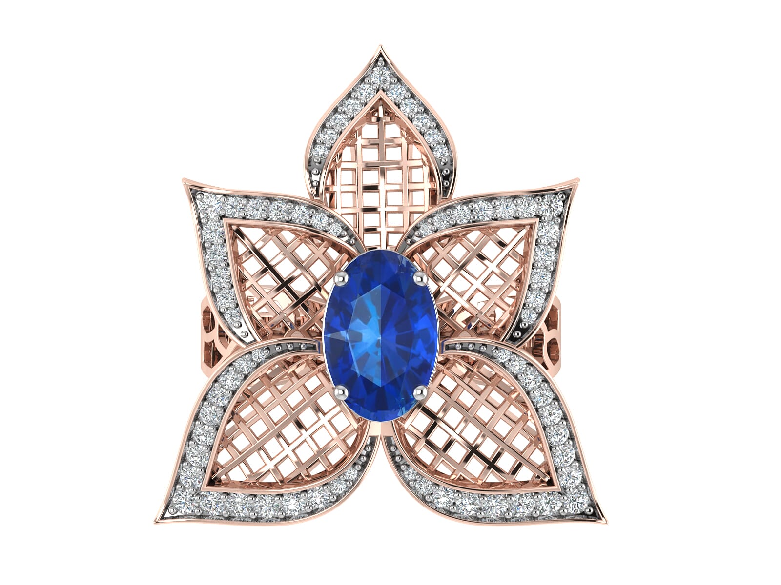 18KT Gold and 0.45 Carat F Color VS Clarity Diamond Ring