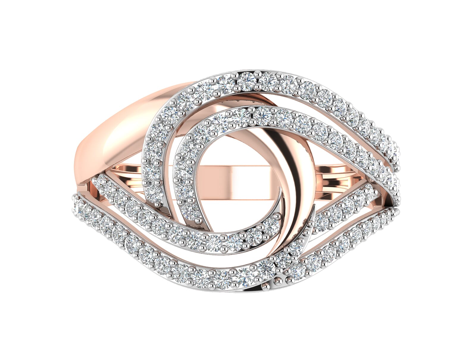 18KT Gold and 0.46 Carat F Color VS Clarity Diamond Ring