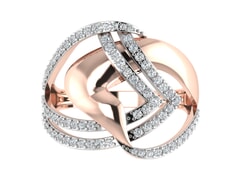 18KT Gold and 0.43 Carat F Color VS Clarity Diamond Ring